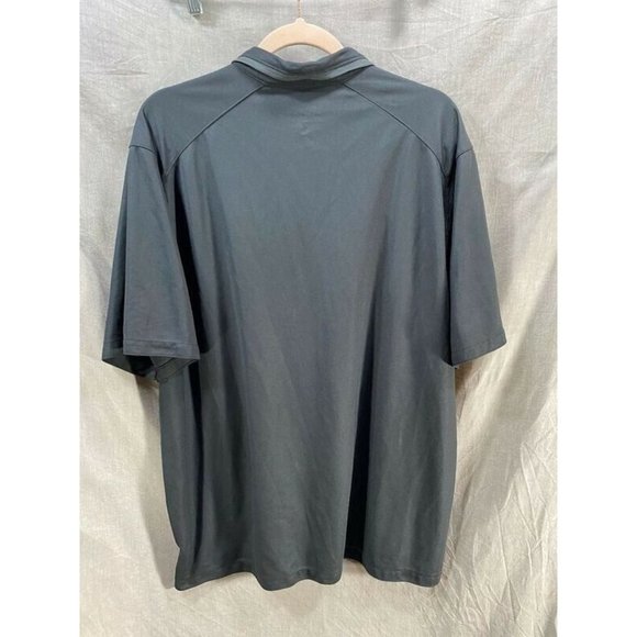 STA Nike Polo Shirt Adult XL Black Short Sleeve DRI-FIT Button Golfer Mens - Picture 6 of 9